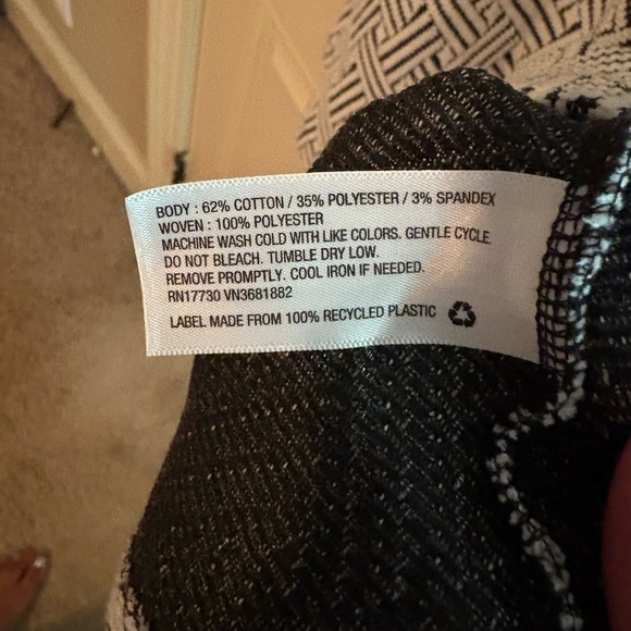 Merona Black and White Geometric Midi Dress - Picture 4 of 4